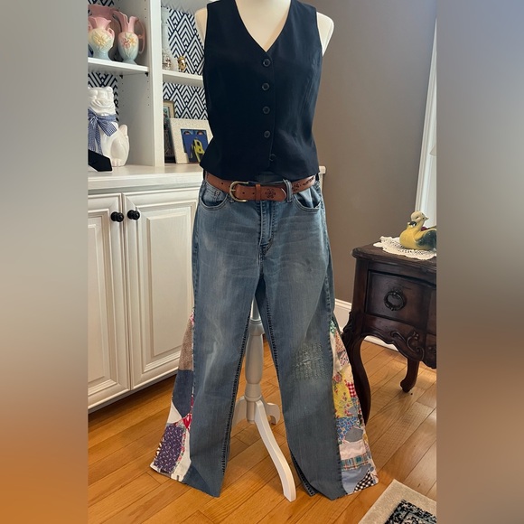 Levi´s Blue Patchwork Flare Jeans size 32